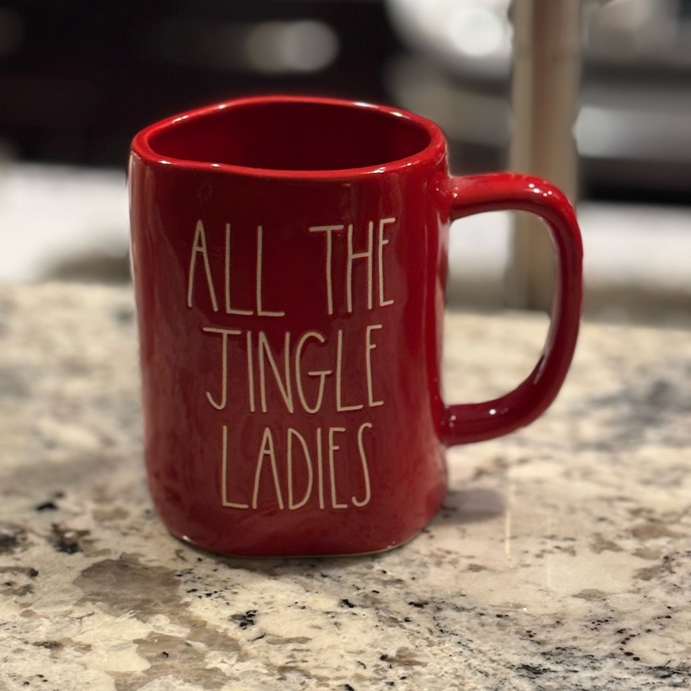 Rae Dunn Bold Red All The Jingle Ladies Mug